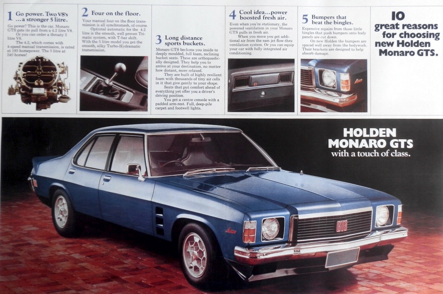 1974 Holden HJ GTS Monaro Brochure Page 2